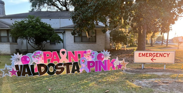 Paint Valdosta Pink event sign