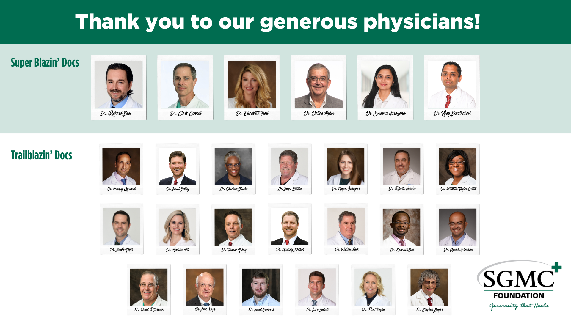 SGMC Health Physician Giving