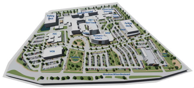 campus expansion plan overhead view